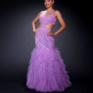JOVANI Lavender Mermaid Gown
